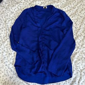 Tobi Electric Blue Long Sleeve Blouse - Womens Size Small